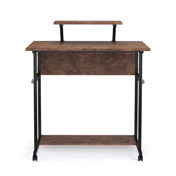 Schreibtisch Vintage BONITA auf Rollen mit Monitoraufsatz