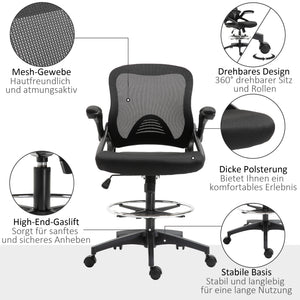 Schreibtischstuhl ergonomischer Bürostuhl Drehstuhl 360° Mesh