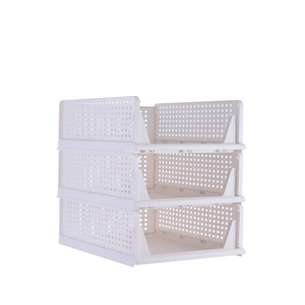 Schrank-Organizer stapelbar 3er Set 43 x 33 x 14 cm
