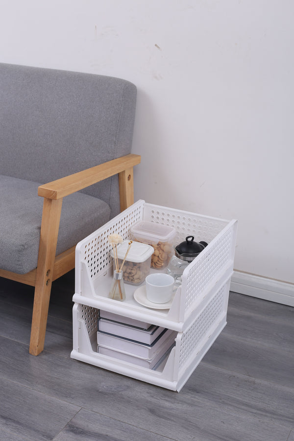 Schrank-Organizer stapelbar 3er Set 43 x 33 x 18.5 cm
