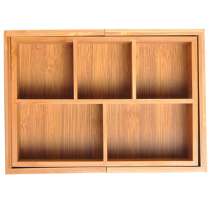 Schubladenorganizer Schubladeneinsatz Bambus L24,6 x B17,6 x H7 cm
