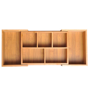 Schubladenorganizer Schubladeneinsatz Bambus L24,6 x B17,6 x H7 cm