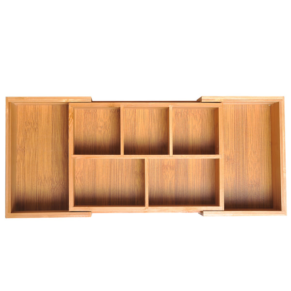 Schubladenorganizer Schubladeneinsatz Bambus L24,6 x B17,6 x H7 cm