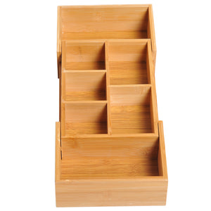 Schubladenorganizer Schubladeneinsatz Bambus L24,6 x B17,6 x H7 cm