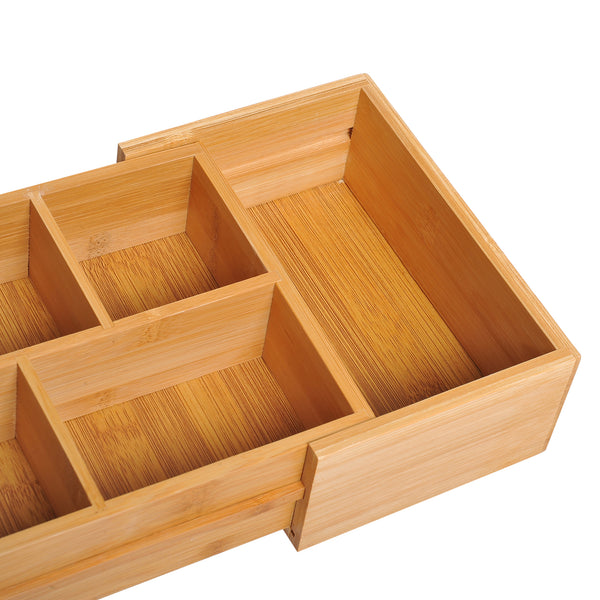 Schubladenorganizer Schubladeneinsatz Bambus L24,6 x B17,6 x H7 cm