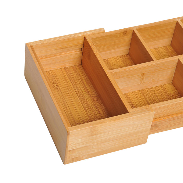 Schubladenorganizer Schubladeneinsatz Bambus L24,6 x B17,6 x H7 cm