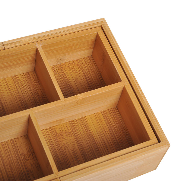 Schubladenorganizer Schubladeneinsatz Bambus L24,6 x B17,6 x H7 cm