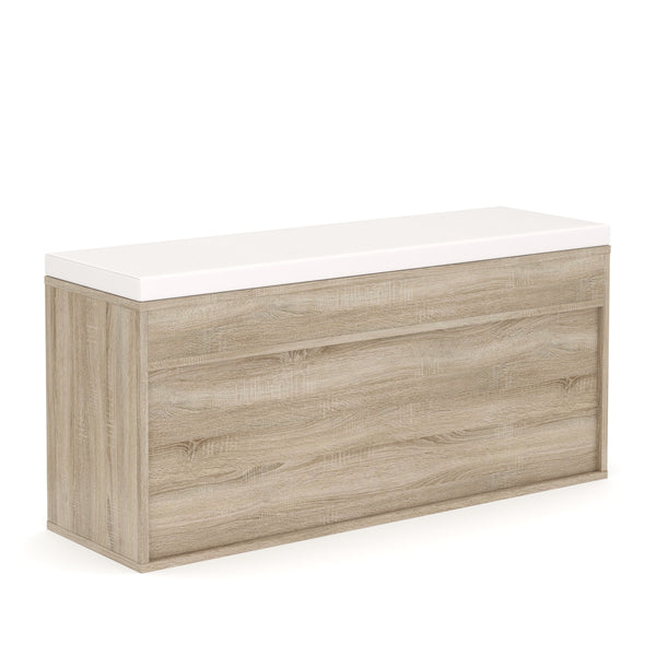 Banc à chaussures 104 x 32 x 48 cm marron/blanc