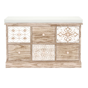 Schuhbank ASHFORD 35 x 78 x 49 cm natur