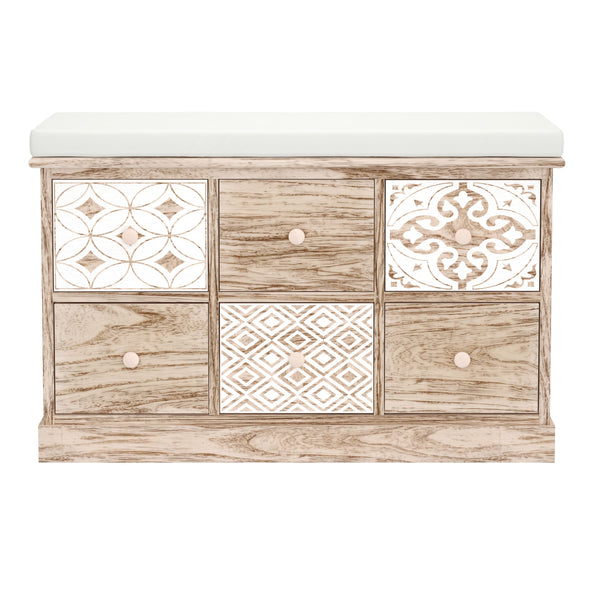 Schuhbank ASHFORD 35 x 78 x 49 cm natur