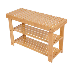 Schuhbank Bambus 70 x 28 x 45 cm