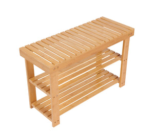 Schuhbank Bambus 70 x 28 x 45 cm