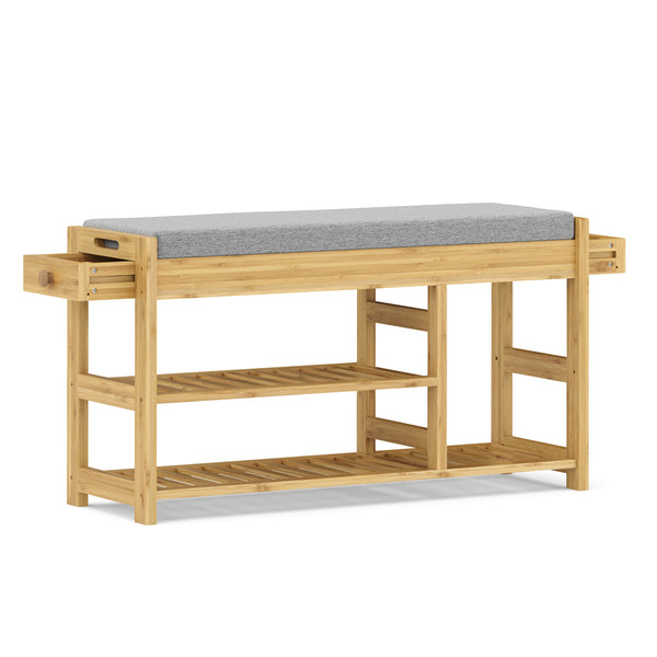 Schuhbank Bambus SEREIN 90 x 30 x 51 cm natur