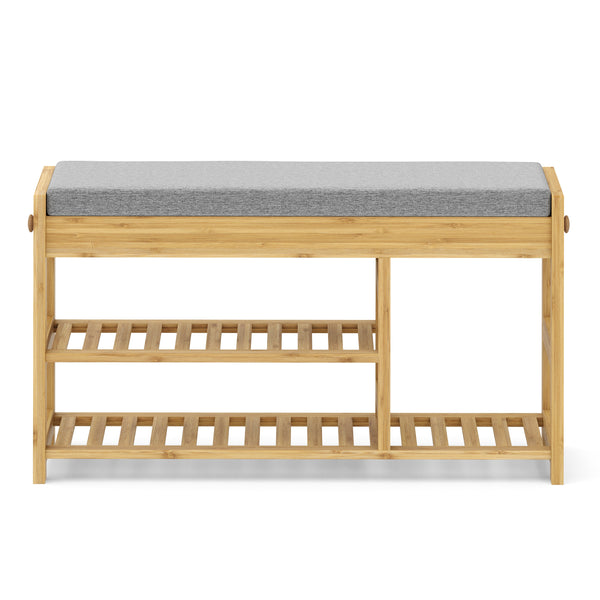 Schuhbank Bambus SEREIN 90 x 30 x 51 cm natur