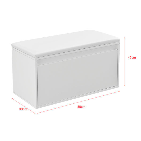 Sitzbank Degerfors 80x39x45cm mit Schublade Weiss