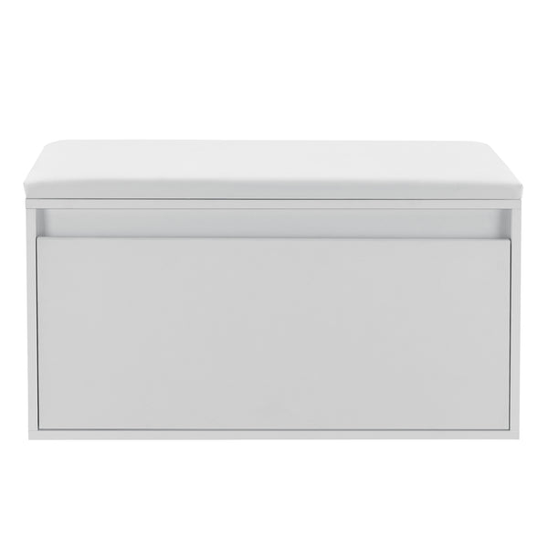 Sitzbank Degerfors 80x39x45cm mit Schublade Weiss