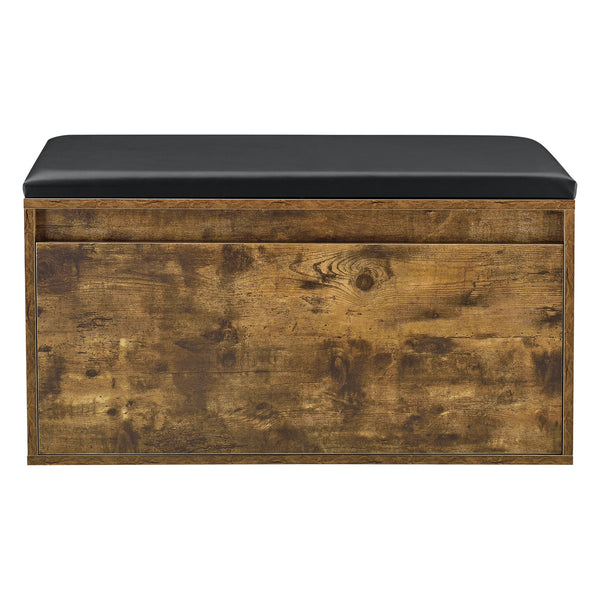 Sitzbank Degerfors 80x39x45cm mit Schublade Eiche dunkel Schwarz