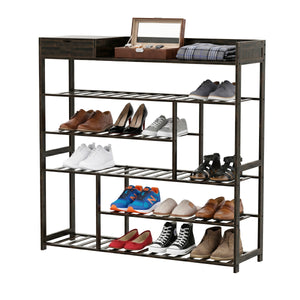 Schuhregal Bambus BIAGIO 6 Tablare braun