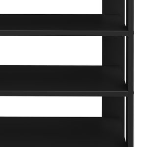 Schuhregal mit 5 Regalböden und Staufach schwarz