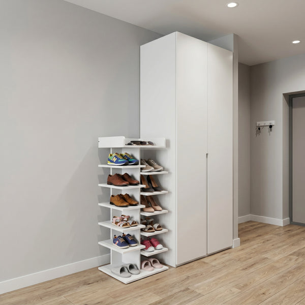 Schuhregal RUTA 45 x 114 cm weiss