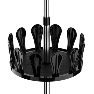 Schuhregal Teleskopregal 8 Ebenen 105 - 310 cm schwarz