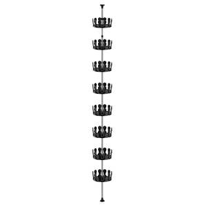 Schuhregal Teleskopregal 8 Ebenen 105 - 310 cm schwarz