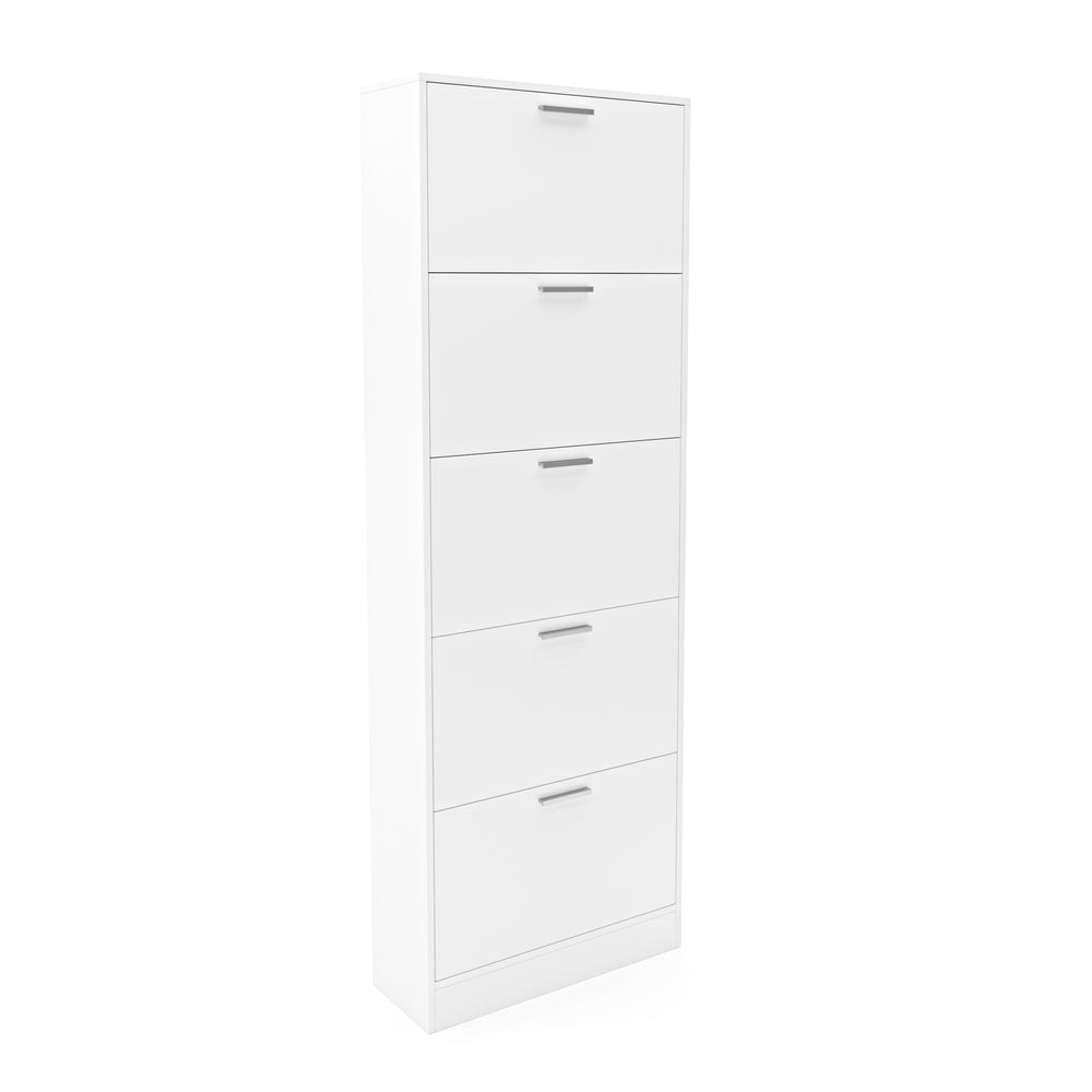 Schuhschrank 59 x 169 cm weiss