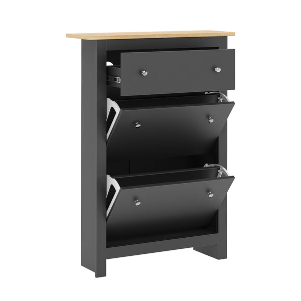 Schuhschrank ARLES 78 x 24 x 108 cm anthrazit