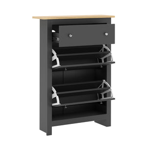 Schuhschrank ARLES 78 x 24 x 108 cm anthrazit