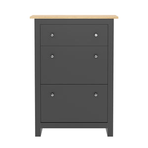 Schuhschrank ARLES 78 x 24 x 108 cm anthrazit