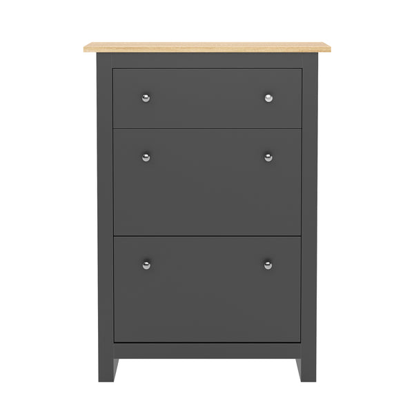 Schuhschrank ARLES 78 x 24 x 108 cm anthrazit