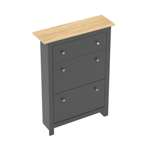 Schuhschrank ARLES 78 x 24 x 108 cm anthrazit
