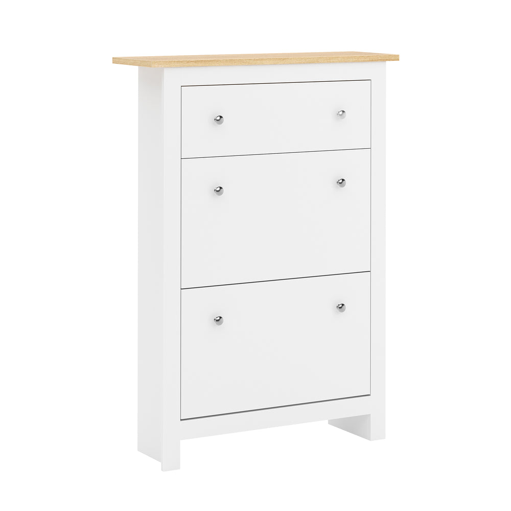 Schuhschrank ARLES 78 x 24 x 108 cm weiss