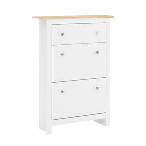 Schuhschrank ARLES 78 x 24 x 108 cm weiss