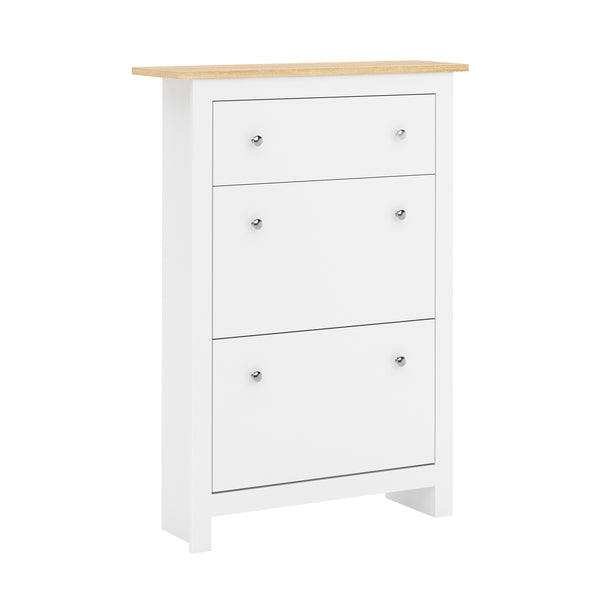 Schuhschrank ARLES 78 x 24 x 108 cm weiss