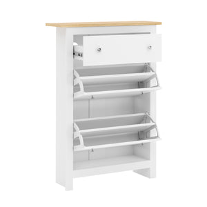 Schuhschrank ARLES 78 x 24 x 108 cm weiss