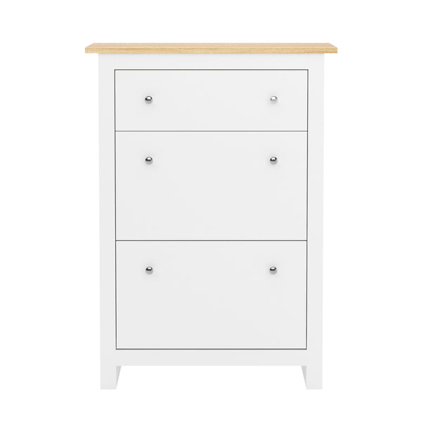 Schuhschrank ARLES 78 x 24 x 108 cm weiss