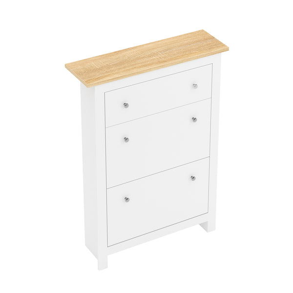 Schuhschrank ARLES 78 x 24 x 108 cm weiss