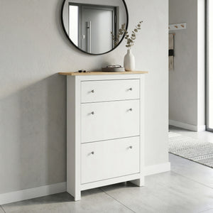 Schuhschrank ARLES 78 x 24 x 108 cm weiss