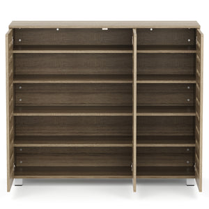 Schuhschrank EDDIE 114 x 34 x 98 cm braun