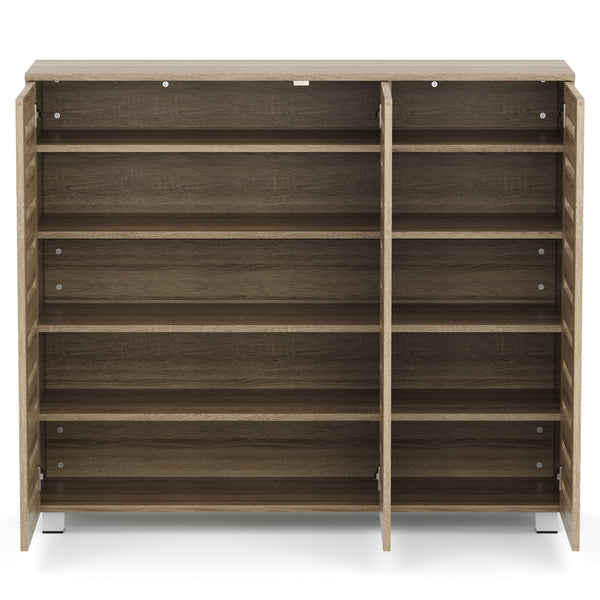 Schuhschrank EDDIE 114 x 34 x 98 cm braun