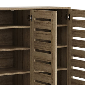 Schuhschrank EDDIE 114 x 34 x 98 cm braun