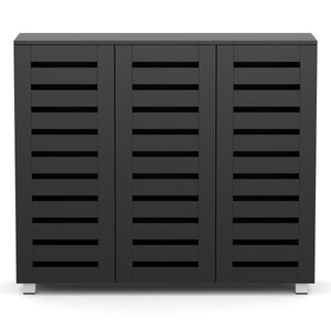 Schuhschrank EDDIE 114 x 34 x 98 cm schwarz