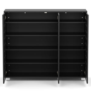 Schuhschrank EDDIE 114 x 34 x 98 cm schwarz