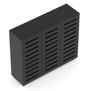 Schuhschrank EDDIE 114 x 34 x 98 cm schwarz