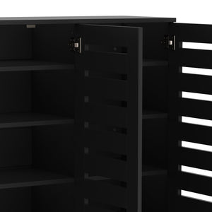 Schuhschrank EDDIE 114 x 34 x 98 cm schwarz