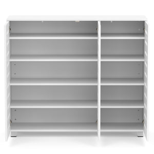 Schuhschrank EDDIE 114 x 34 x 98 cm weiss