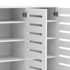 Schuhschrank EDDIE 114 x 34 x 98 cm weiss