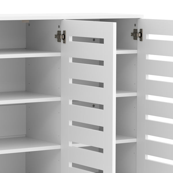 Schuhschrank EDDIE 114 x 34 x 98 cm weiss