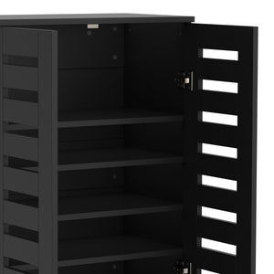 Schuhschrank EDDIE 60 x 33 x 87 cm schwarz